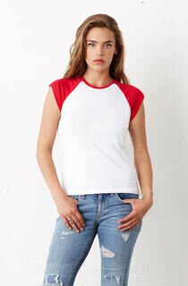 Cap Sleeve Contrast Raglan T-Shirt 2. picture