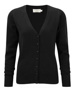 Ladies` V-Neck Knitted Cardigan 2. picture