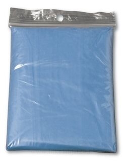 Foldable translucent poncho in polybag